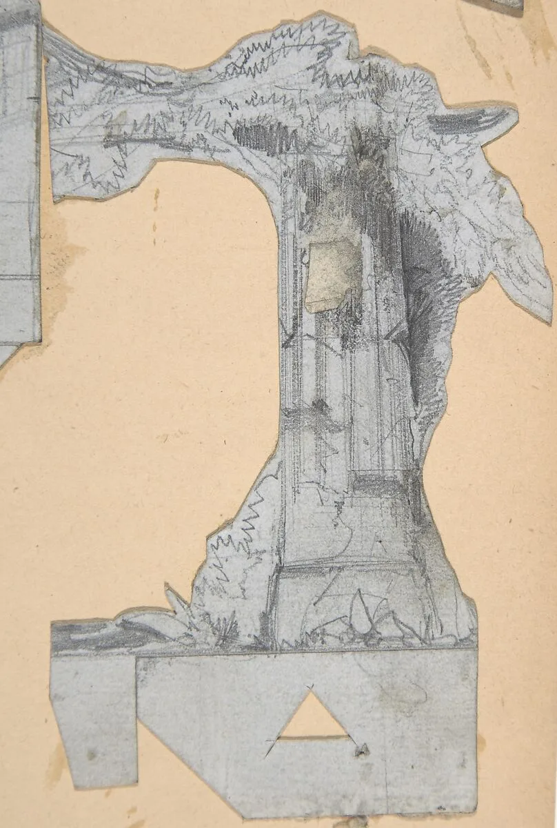 Design for a Stage Set at the Opéra, Paris — Eugène Cicéri