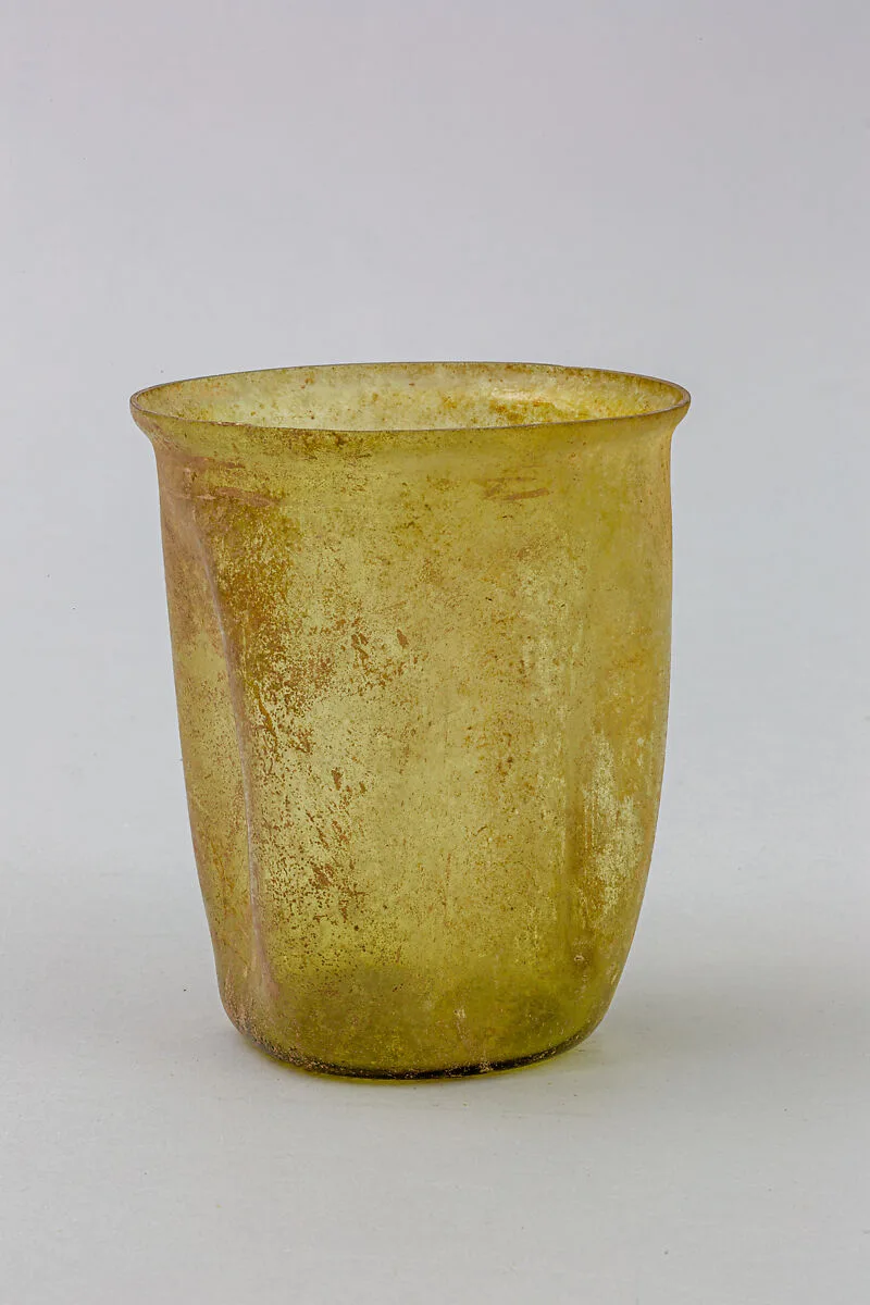 Glass indented beaker — Unknown