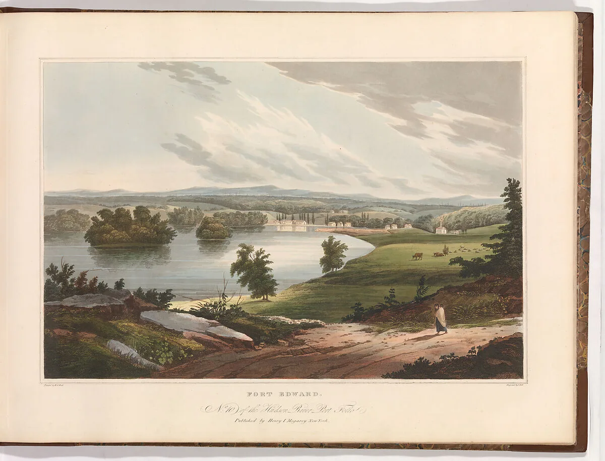 Fort Edward (No. 10 of The Hudson River Portfolio) — John Hill|William Guy Wall|Henry J. Megarey
