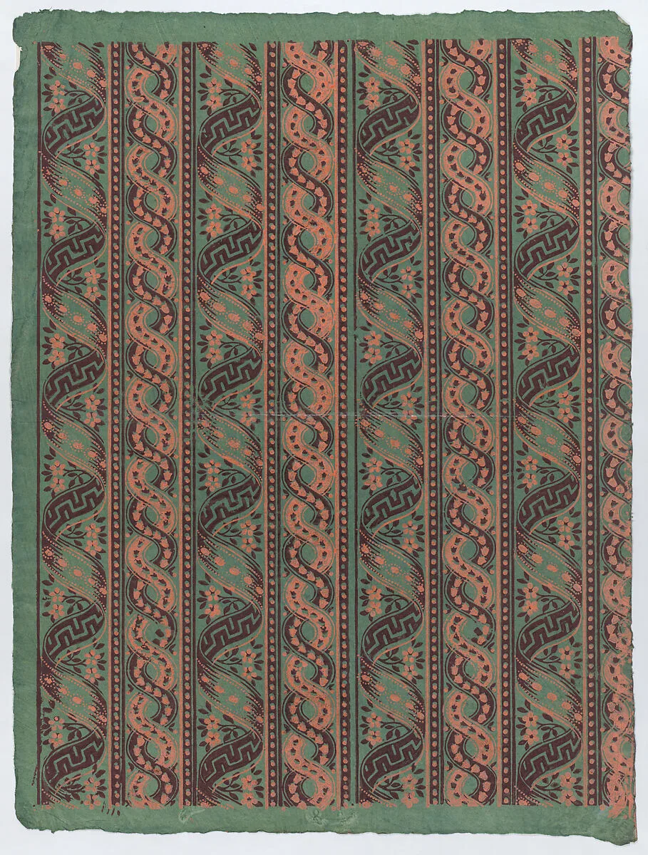 Sheet with four borders with guilloche and ribbon patterns — Remondini Family|Anonymous