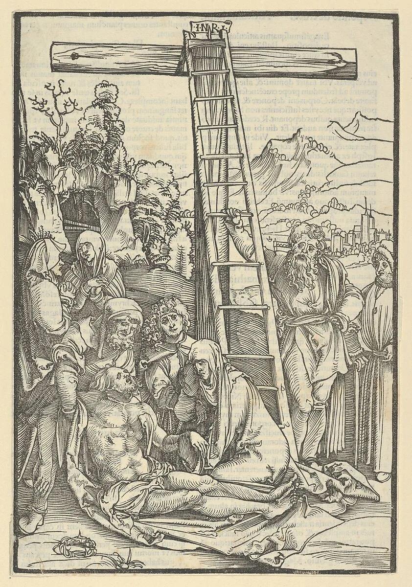 The Lamentation Beneath the Cross, from Speculum passionis domini nostri Ihesu Christi — Hans Schäufelein|Ulrich Pinder|Friedrich Peypus