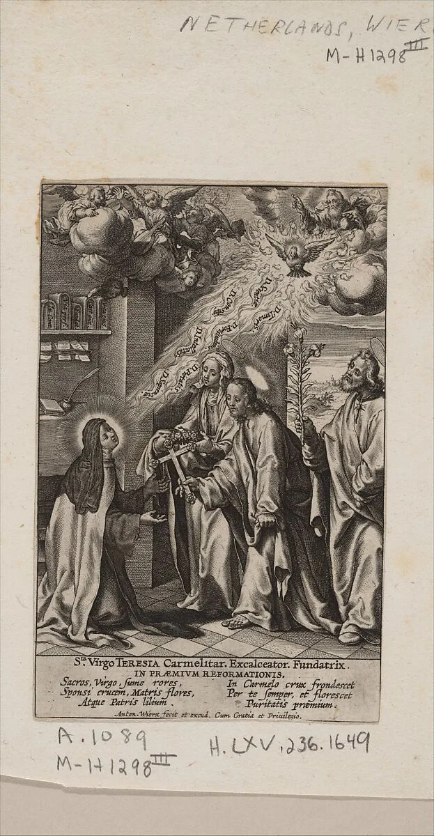 The Vision of St. Theresa — Antonius Wierix, II