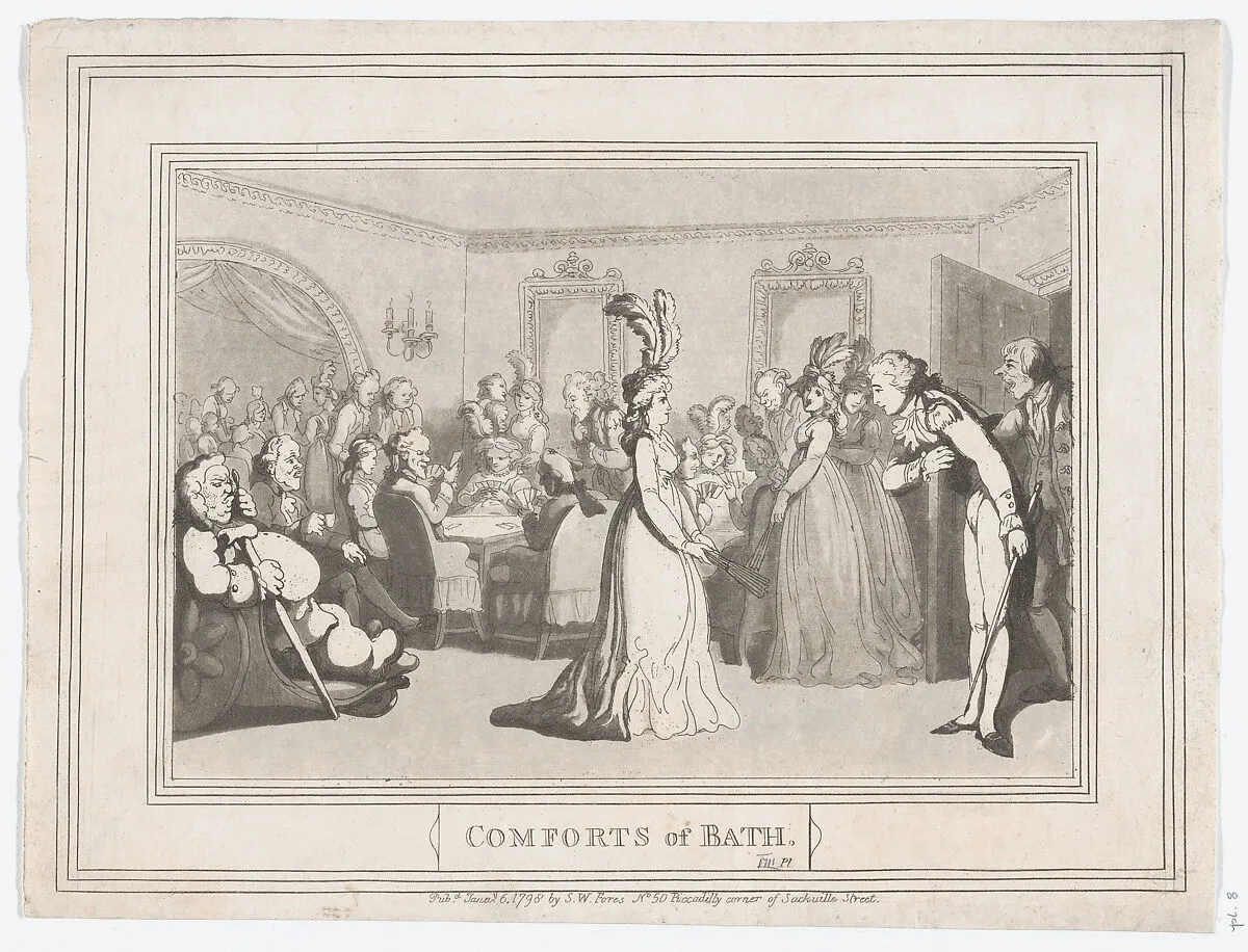 Comforts of Bath, Plate 8 — Thomas Rowlandson|S. W. Fores
