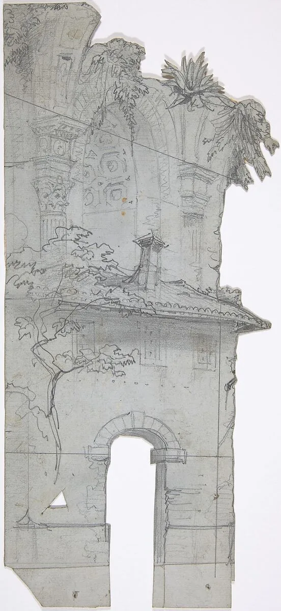 Design for a Stage Set at the Opéra, Paris — Eugène Cicéri