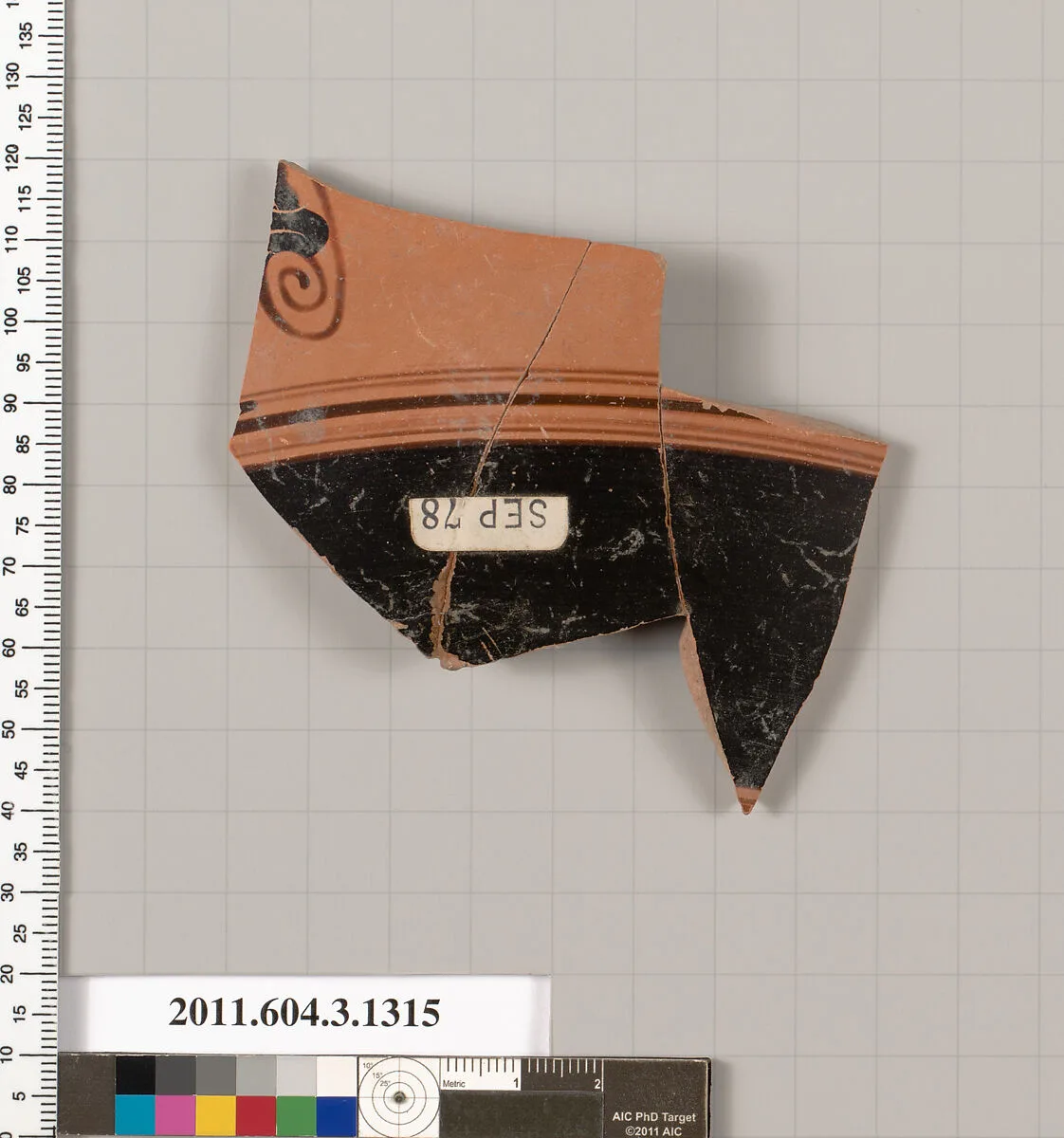 Terracotta fragment of a skyphos (deep drinking cup) — Unknown
