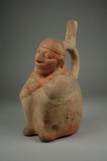 Stirrup Spout Bottle with Sleeping Man