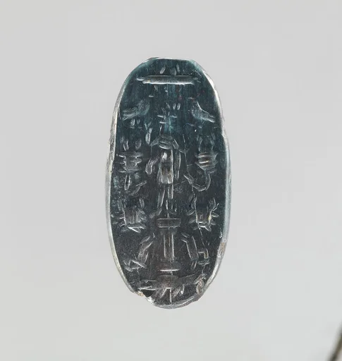 Hematite intaglio: Lion-headed god