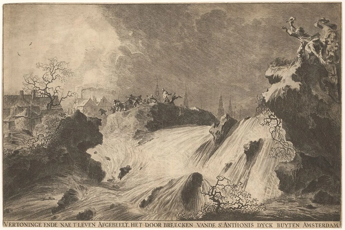 The Bursting of St. Anthony's Dike, 5 March 1651. Vertoninge...Amsterdam — Pieter Nolpe