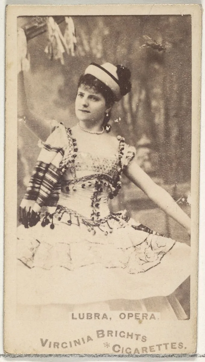 Lubra, Opera, from the Actors and Actresses series (N45, Type 1) for Virginia Brights Cigarettes — Allen & Ginter