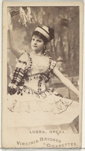 Lubra, Opera, from the Actors and Actresses series (N45, Type 1) for Virginia Brights Cigarettes