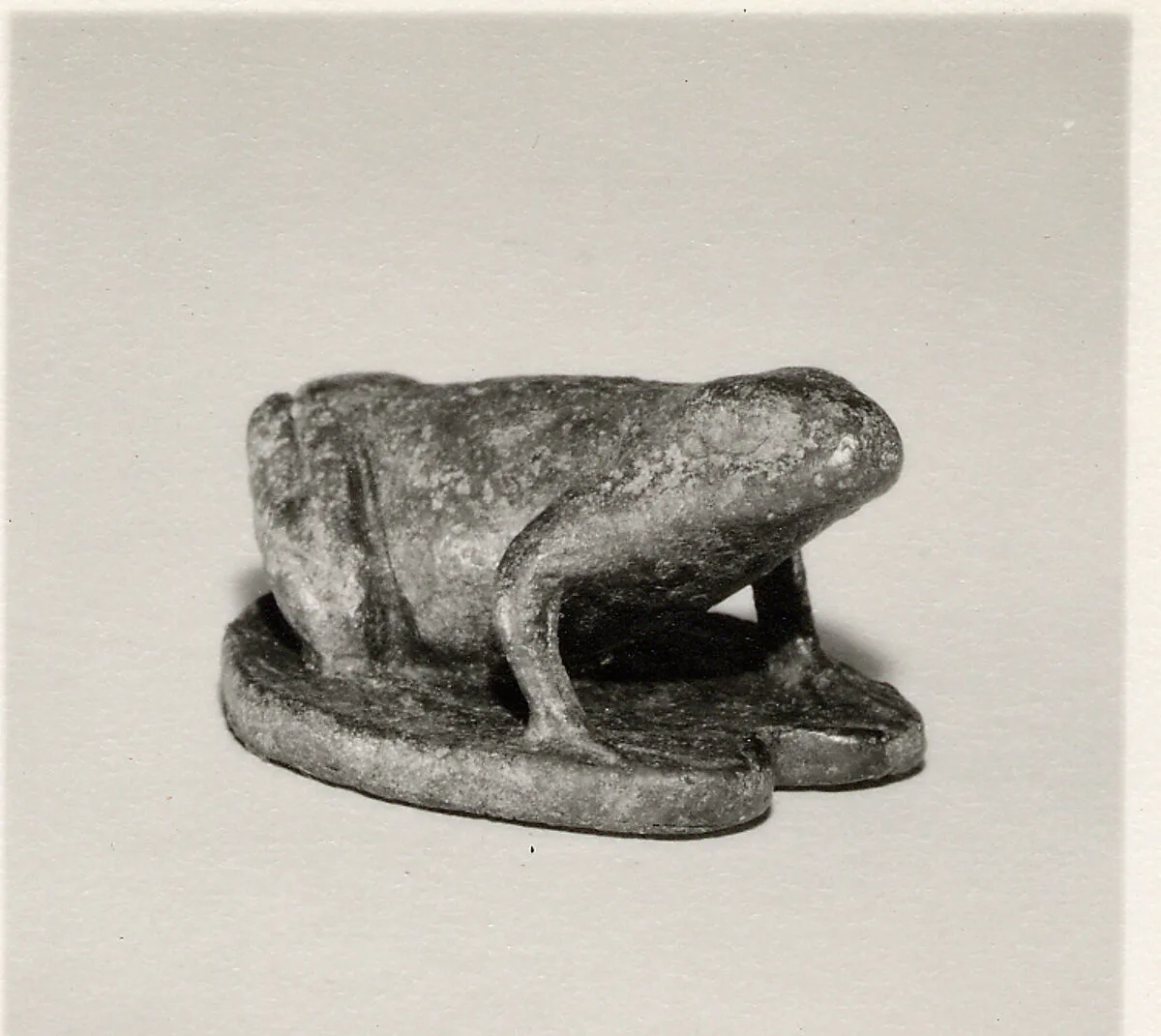 Frog on a lotus pad, perhaps a weight — Unknown