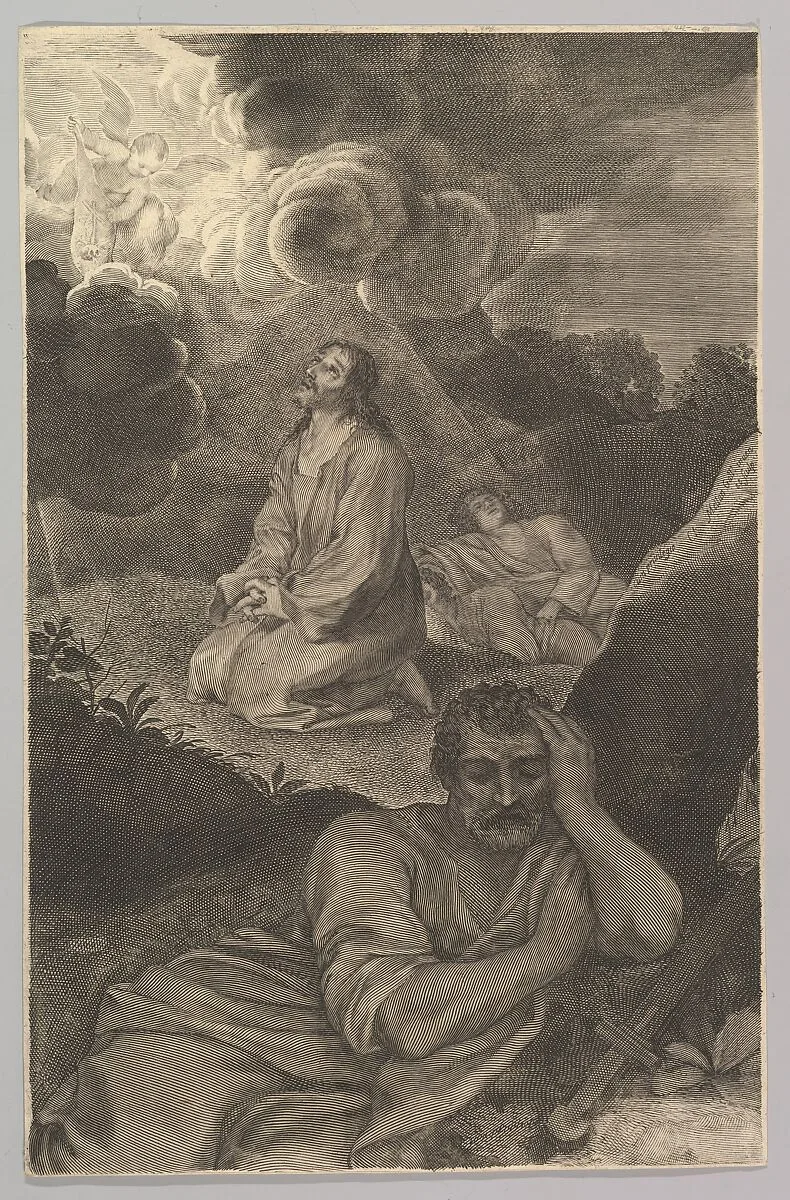 Christ in the Garden of Olives — Claude Mellan