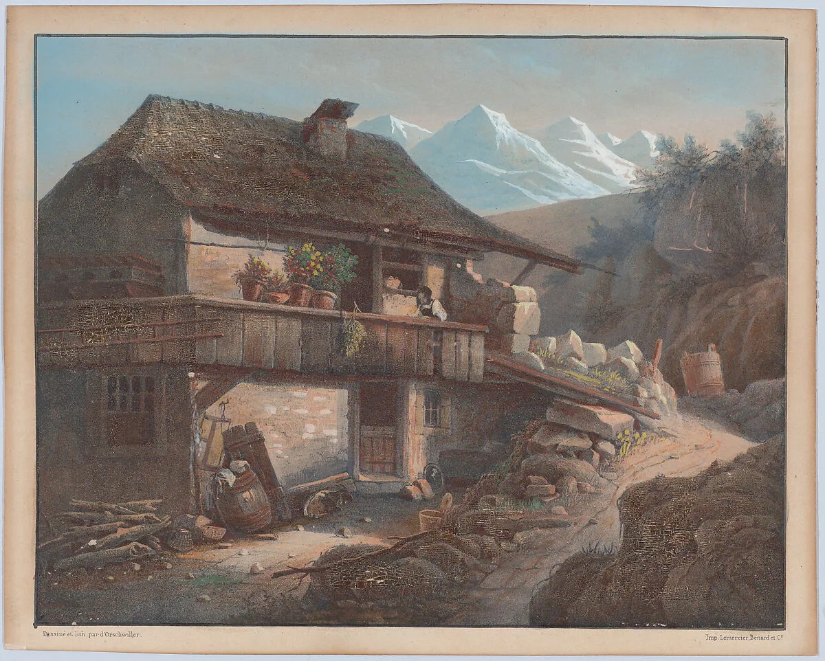 Alpine Scene — Henri Boug d'Orschwiller|Lemercier, Bénard et Cie.