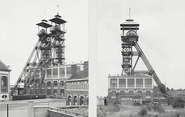 Winding Towers, 2 Views, Fosse Lens No 7, Wingles, Nord et Pas-de-Calais, France — Hilla Becher|Bernd Becher|Bernd and Hilla Becher