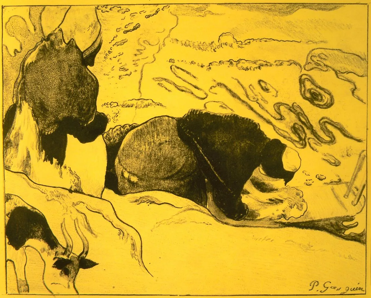 Washerwomen, from the Volpini Suite: Dessins lithographiques — Paul Gauguin