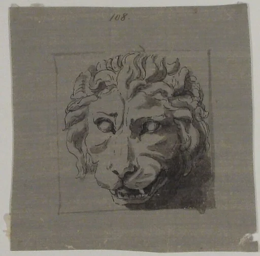 Design for a Lion's Head Relief