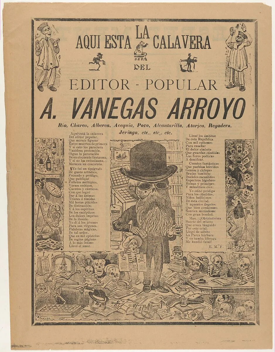 The skeleton of the people’s editor (Antonio Vanegas Arroyo) — José Guadalupe Posada|Antonio Vanegas Arroyo