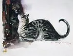 The Watchful Cat — John Alonzo Williams