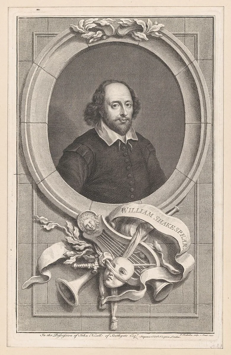 William Shakespeare — William Shakespeare|Jacob Houbraken|J. and P. Knapton|John Taylor|Thomas Birch