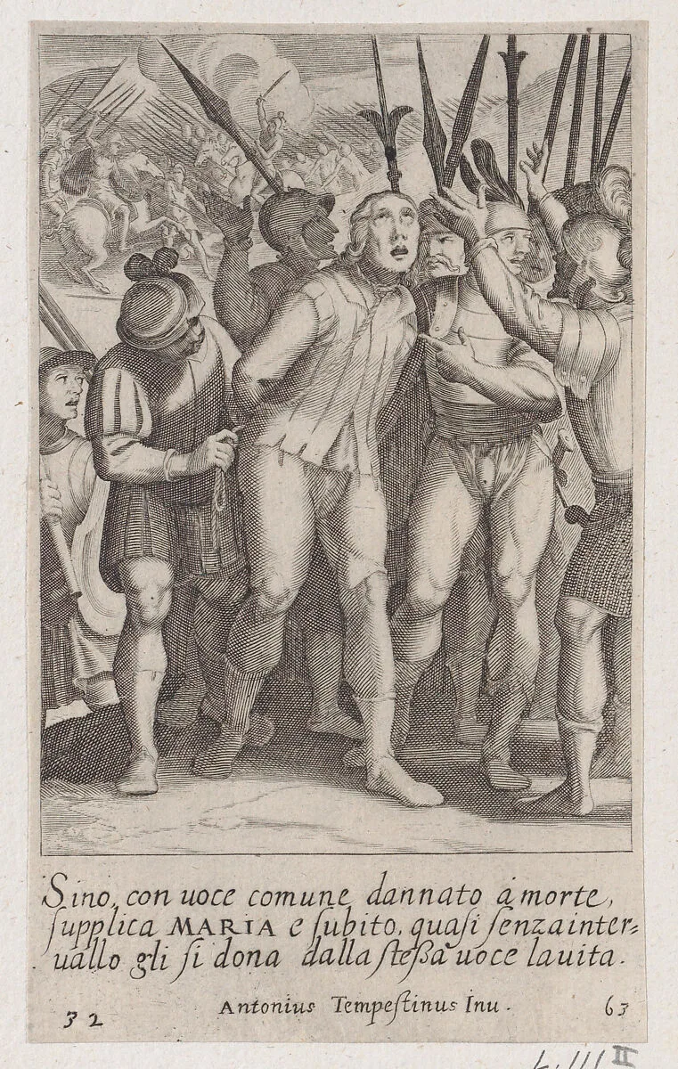 Sino, from Scelta d'Alcuni Miracoli e Grazie della Santissima Nunziata di Firenze (Selection of Some Miracles and Graces that Occurred in the Church of the Annunziata in Florence) — Jacques Callot|Antonio Tempesta