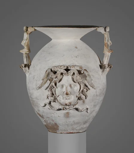 Terracotta two-handled vase