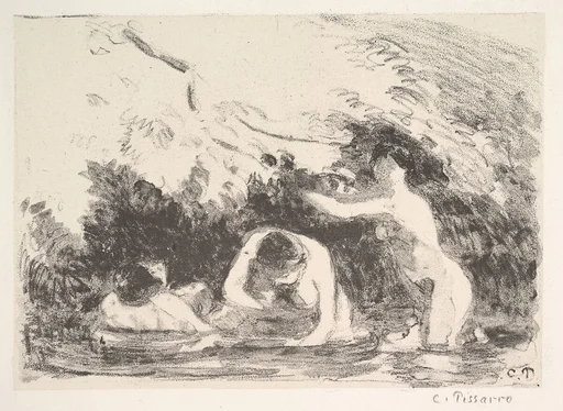 Bathers in the Shade of Wooded Banks