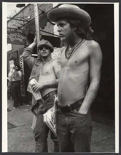 [Two Shirtless Young Men on Street in the French Quarter, New Orleans, Louisiana]