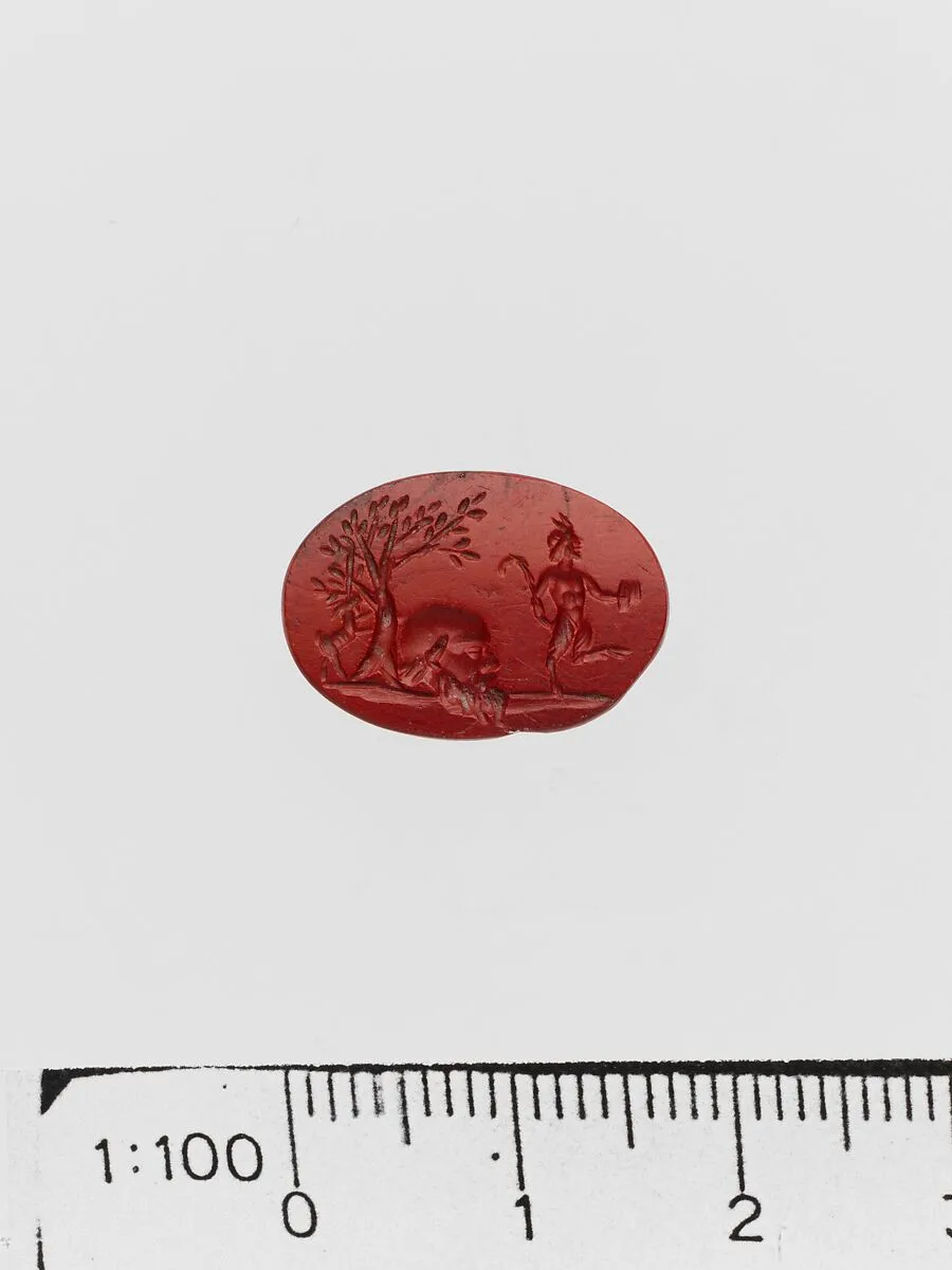 Red jasper ring stone — Unknown