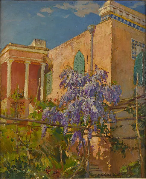A House with Flowering Trees along the Amalfi Coast of Italy — Constantin Alexandrovitch Westchiloff