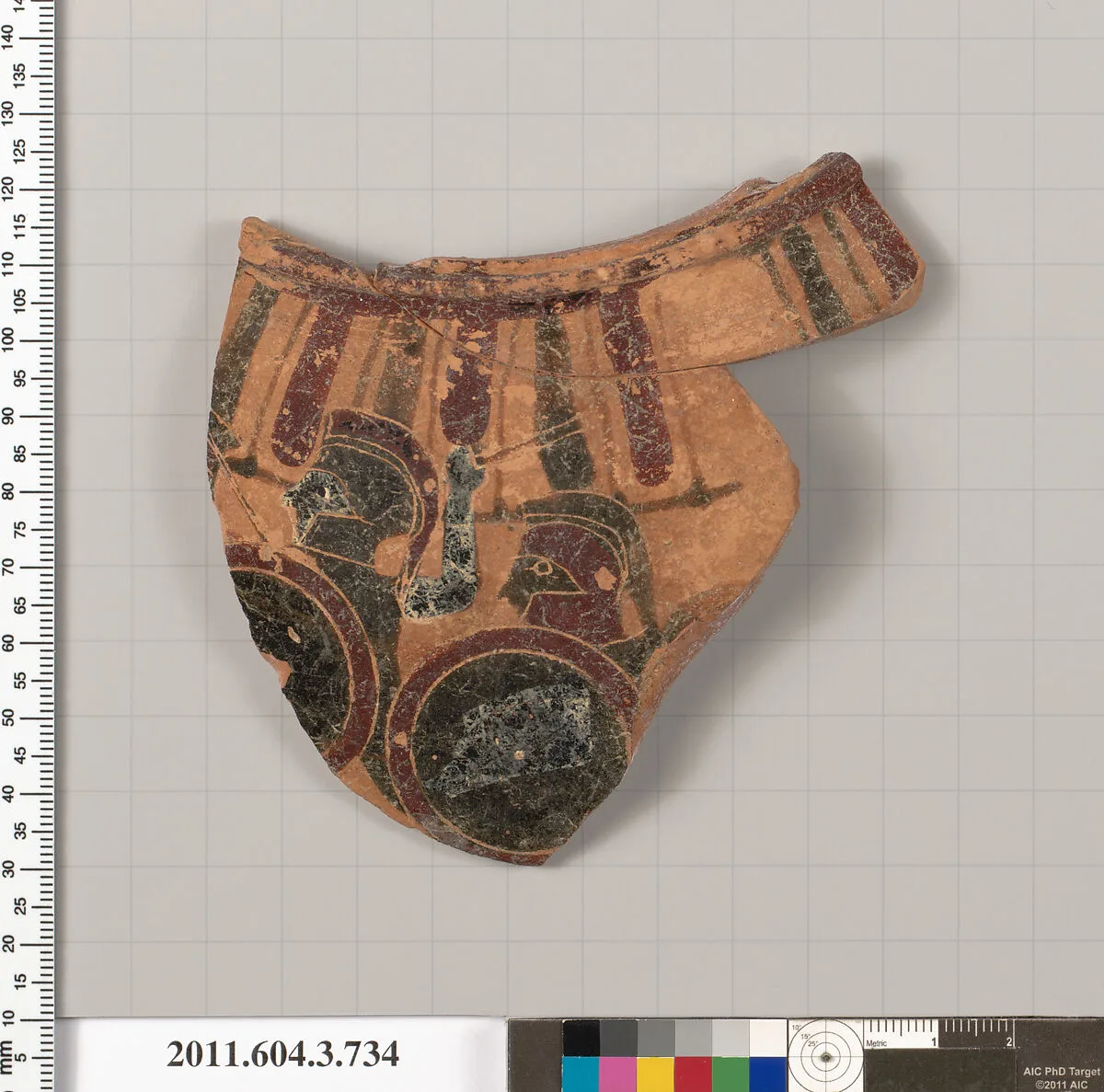 Terracotta fragment of a neck-amphora (jar) — Unknown