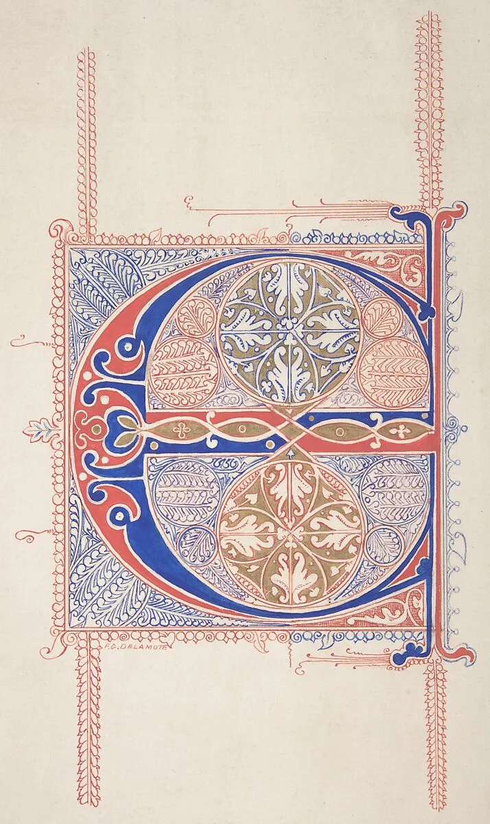 Illuminated Initial "C" — Freeman Gage Delamotte