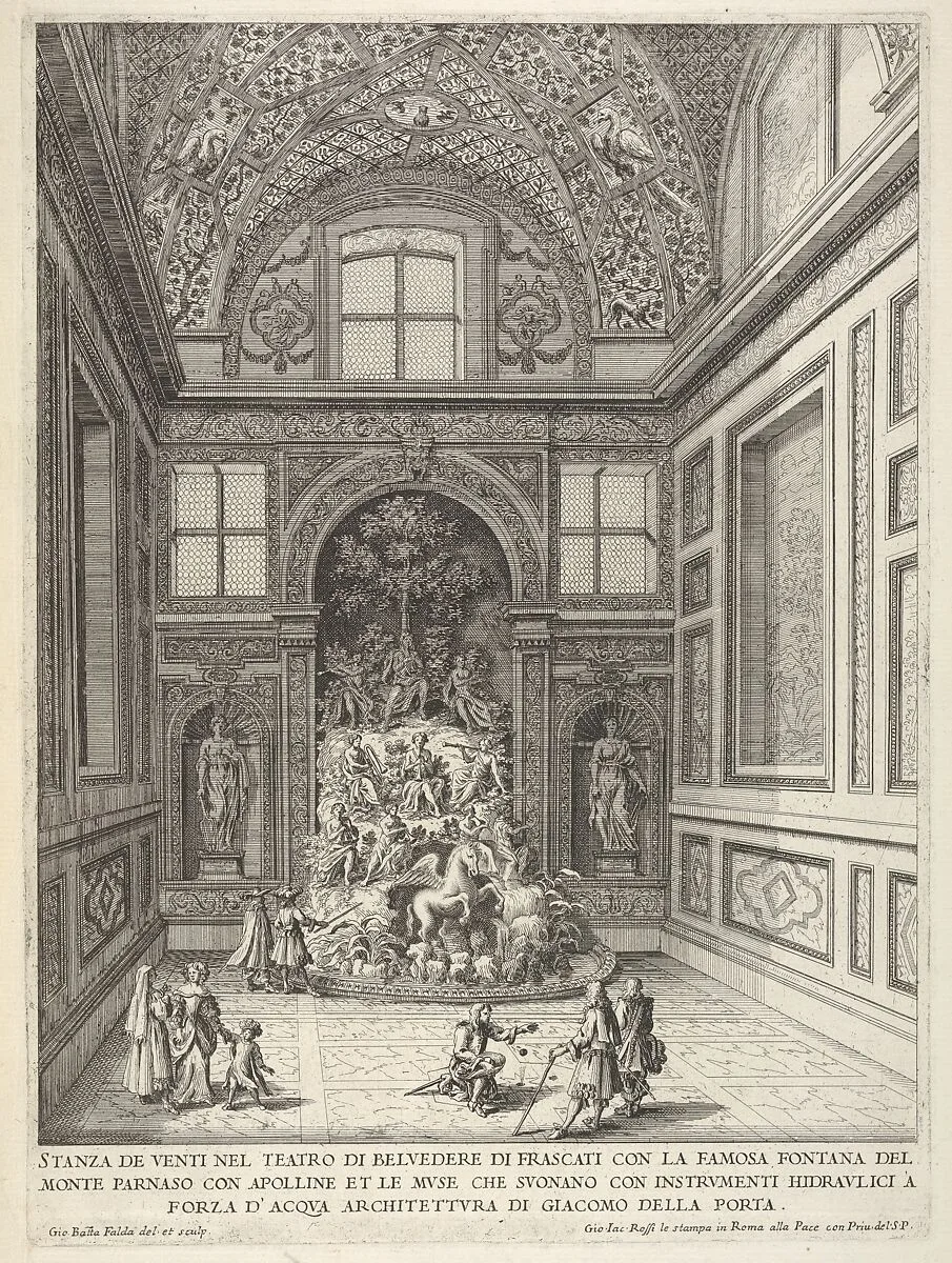 Stanza di Venti nel Teatro di Belvedere di Frascati — Giovanni Battista Falda|Giovanni Giacomo De Rossi