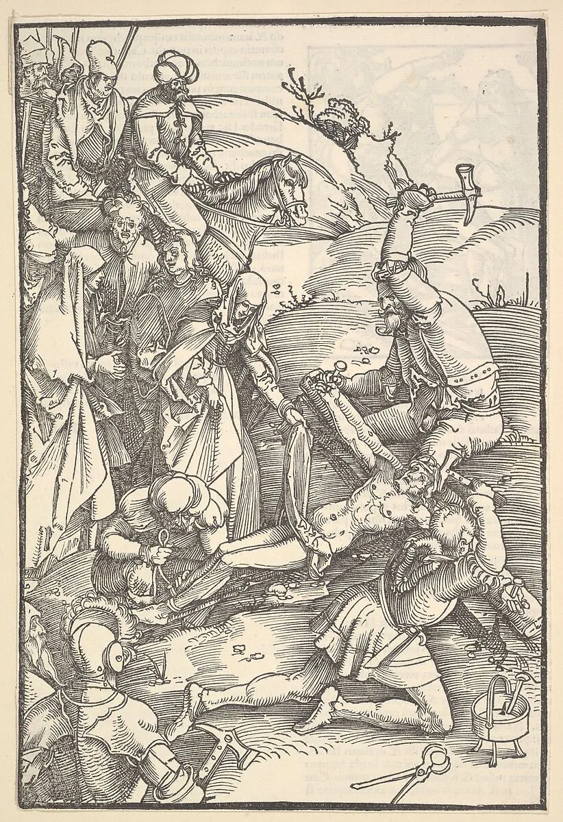 Christ Nailed to the Cross; verso: Christ Nailed to the Cross, from Speculum Passionis Domini Nostri Ihesu Christi — Ulrich Pinder|Hans Baldung (called Hans Baldung Grien)