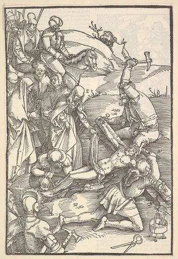 Christ Nailed to the Cross; verso: Christ Nailed to the Cross, from Speculum Passionis Domini Nostri Ihesu Christi