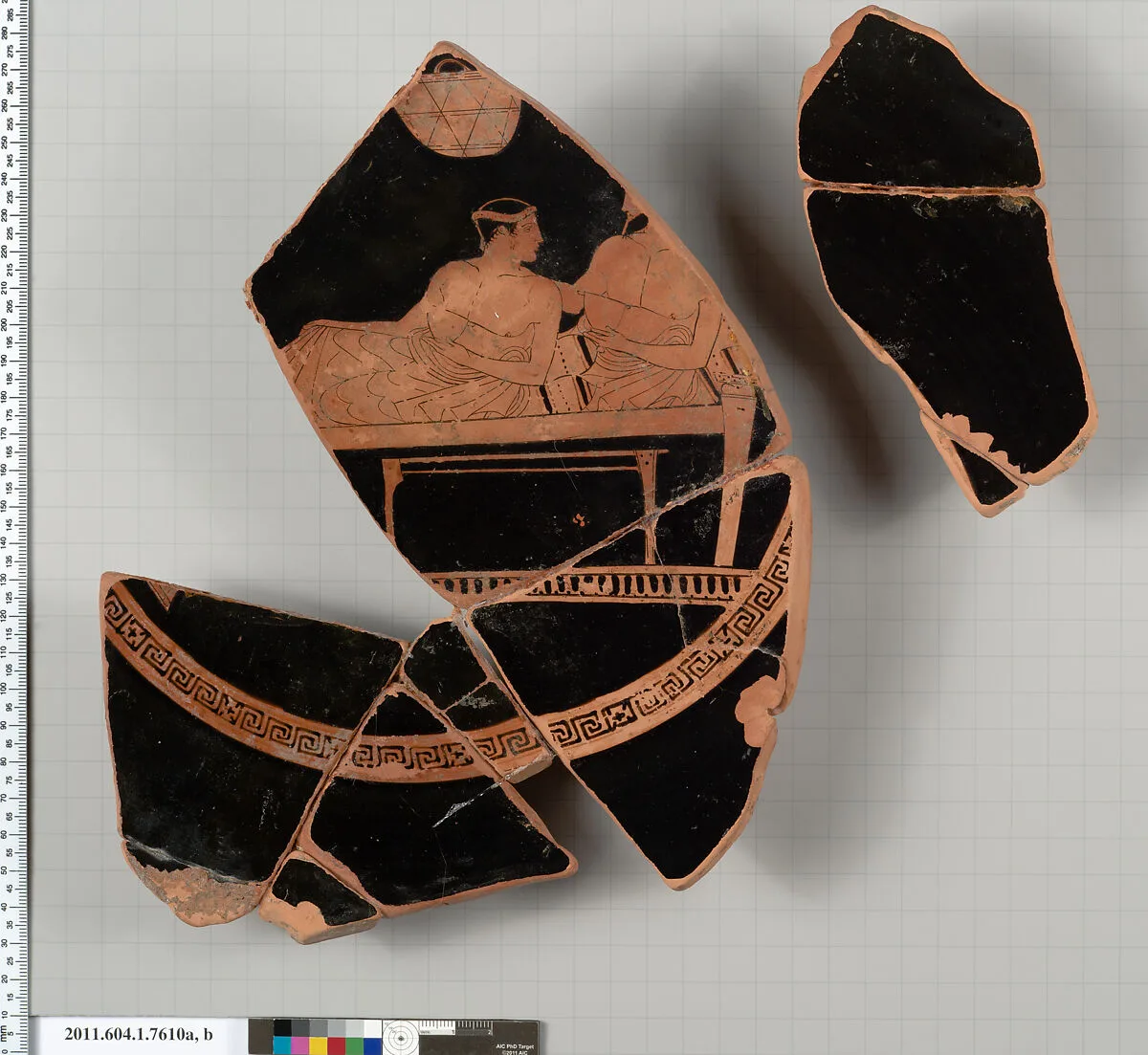 Terracotta fragments of a kylix (drinking cup) — Unknown