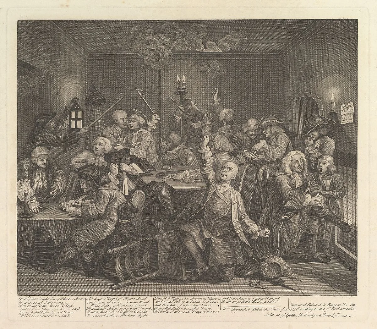 A Rake's Progress, Plate 6 — William Hogarth|Dr. John Hoadley