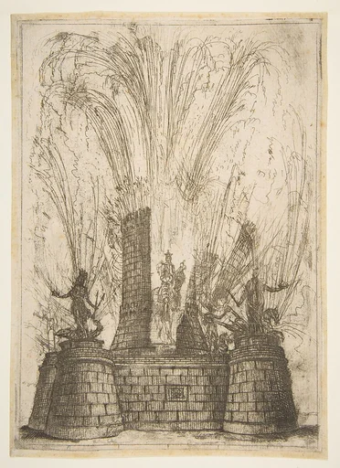 The Round Tower Ruptured to Reveal the Statue of the King of the Romans