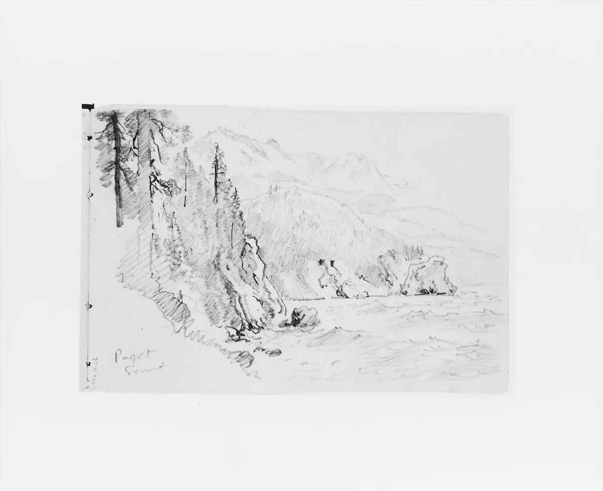 Puget Sound (from Sketchbook X) — William Trost Richards