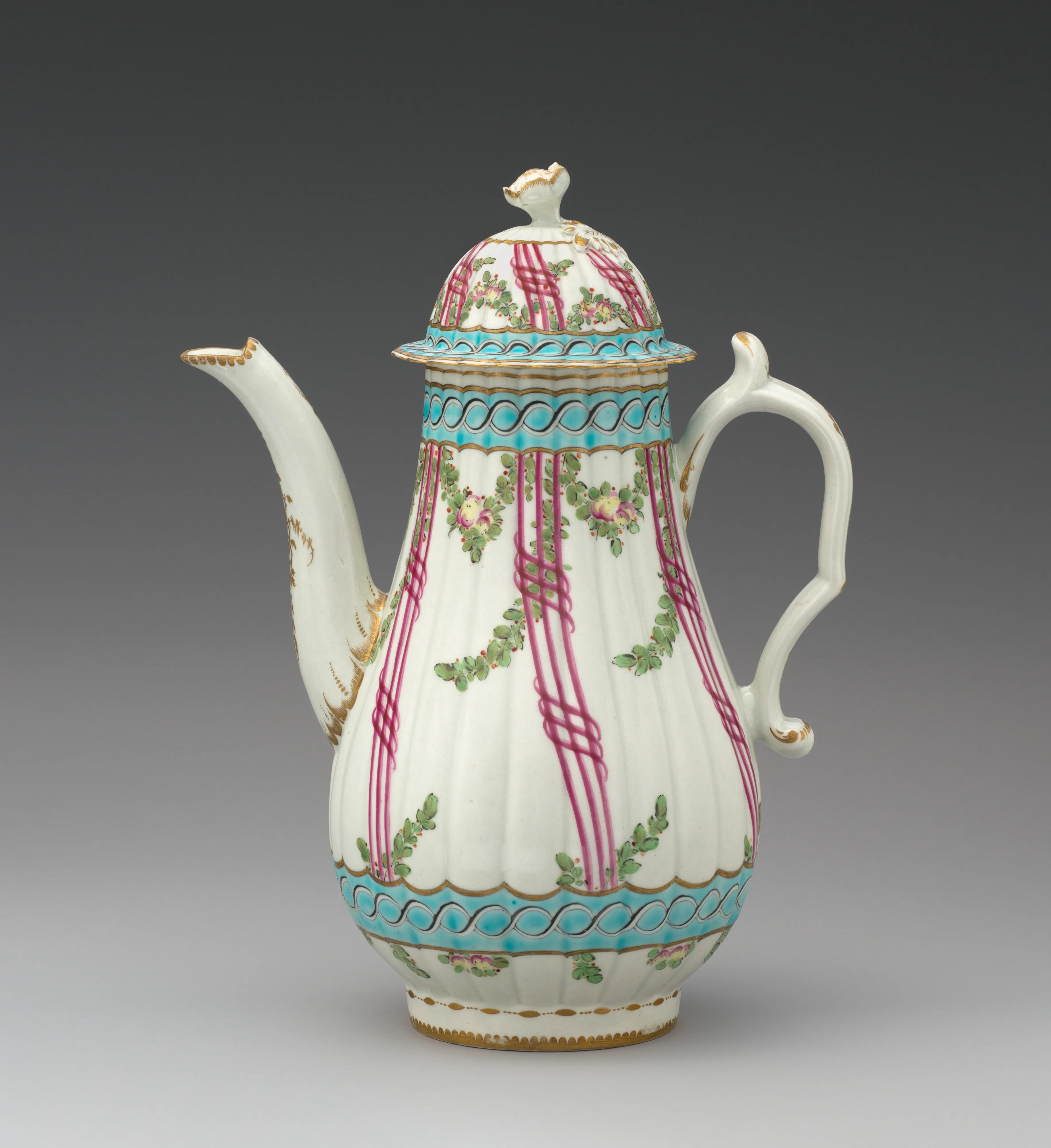 Coffeepot (part of a service) — Worcester factory