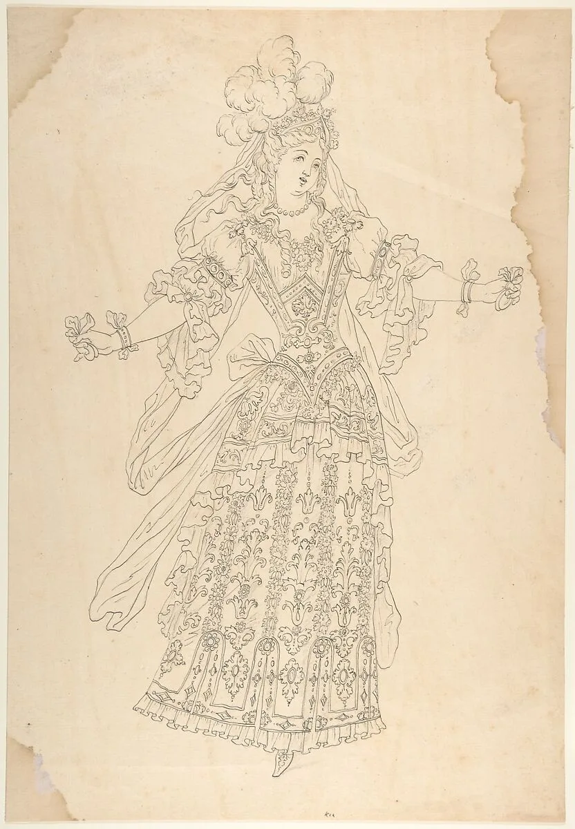 Female Actor in Ballet Costume — Jean Berain