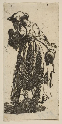 Old Beggar Woman with a Gourd
