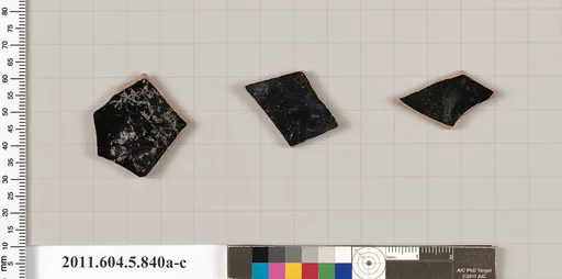 Terracotta fragments of kylikes (drinking cups)