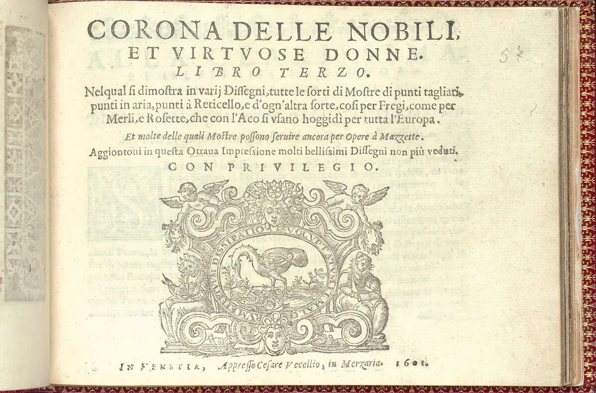Corona delle Nobili et Virtuose Donne: Libro I-IV, page 57 (recto) — Cesare Vecellio