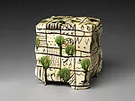 日本 鈴木五郎 (1941年生) 織部二段重 (1997年頃)|Two-tiered box with Oribe glaze — Suzuki Gorō