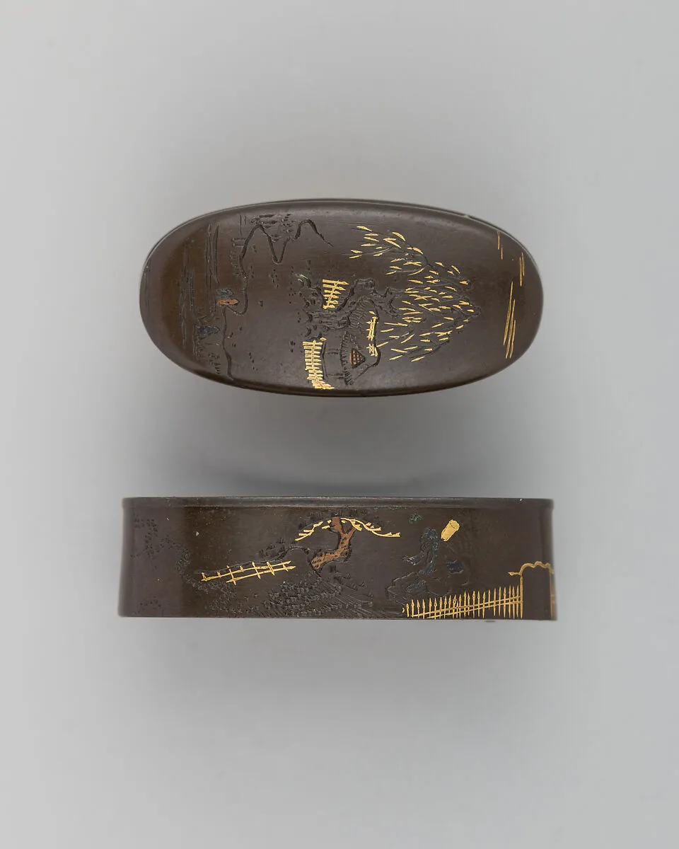 Sword-Hilt Collar and Pommel (Fuchigashira) — Unknown