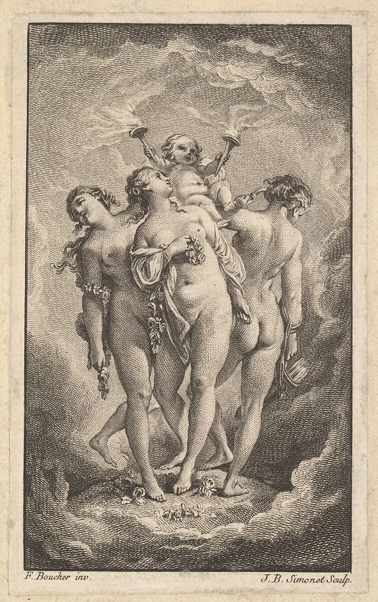 The triumph of the Graces — Jean-Baptiste-Blaise Simonet|François Boucher