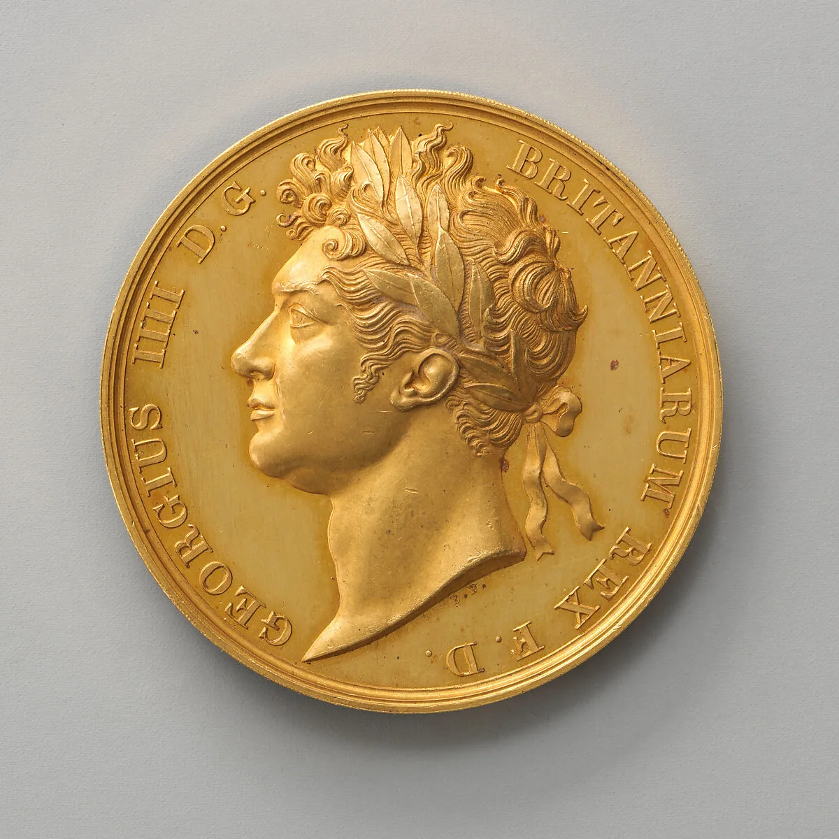 Unfinished Pattern for the Official Coronation Medal of George IV — Benedetto Pistrucci