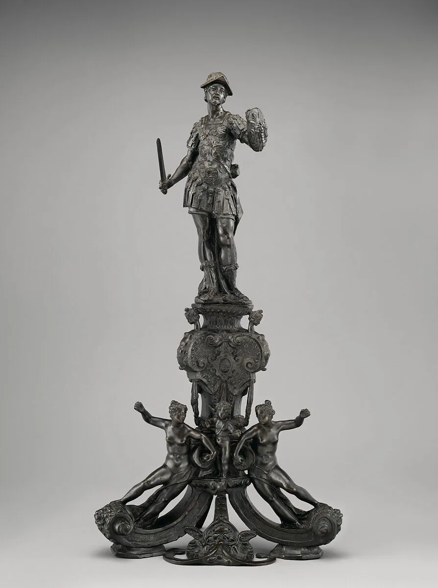Andiron with figure of Mars (one of a pair) — Danese Cattaneo