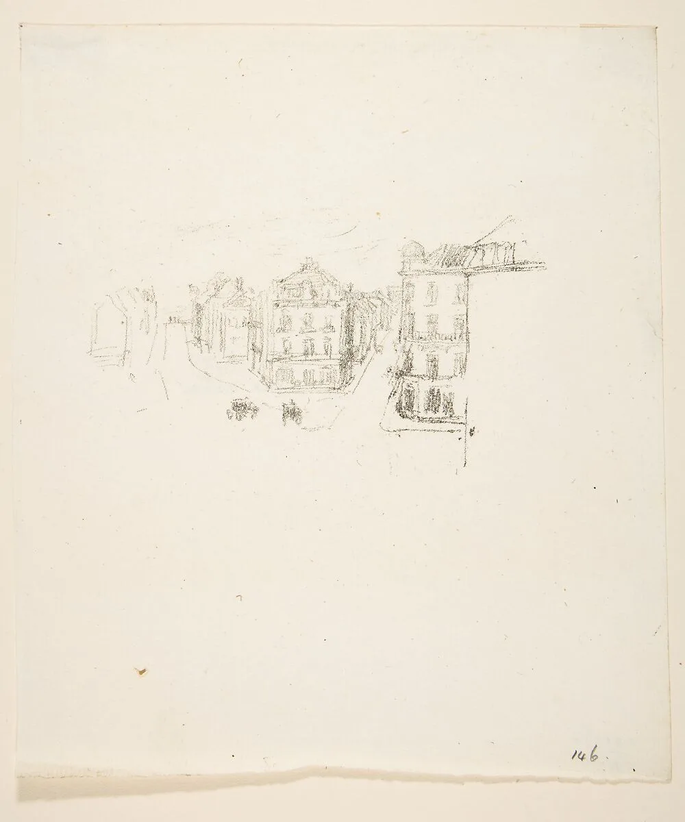 Trial Sketch: Grande Rue Dieppe — James McNeill Whistler