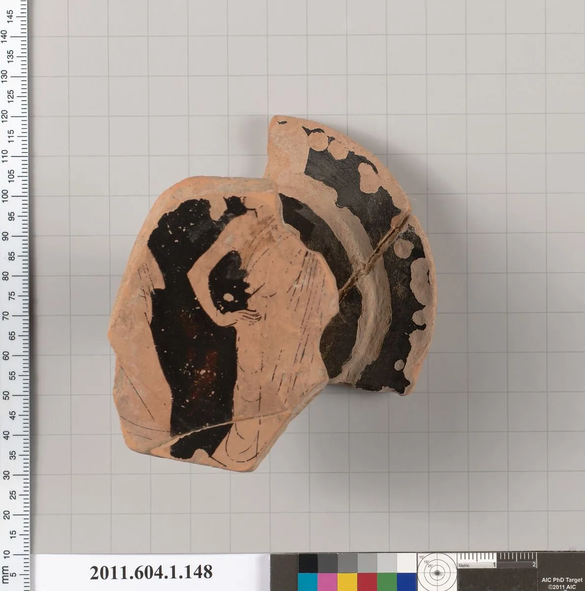 Terracotta fragment of a kylix (drinking cup) — Aberdeen Painter